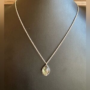 Kendra Scott Kiri Silver & Grey Abalone Necklace